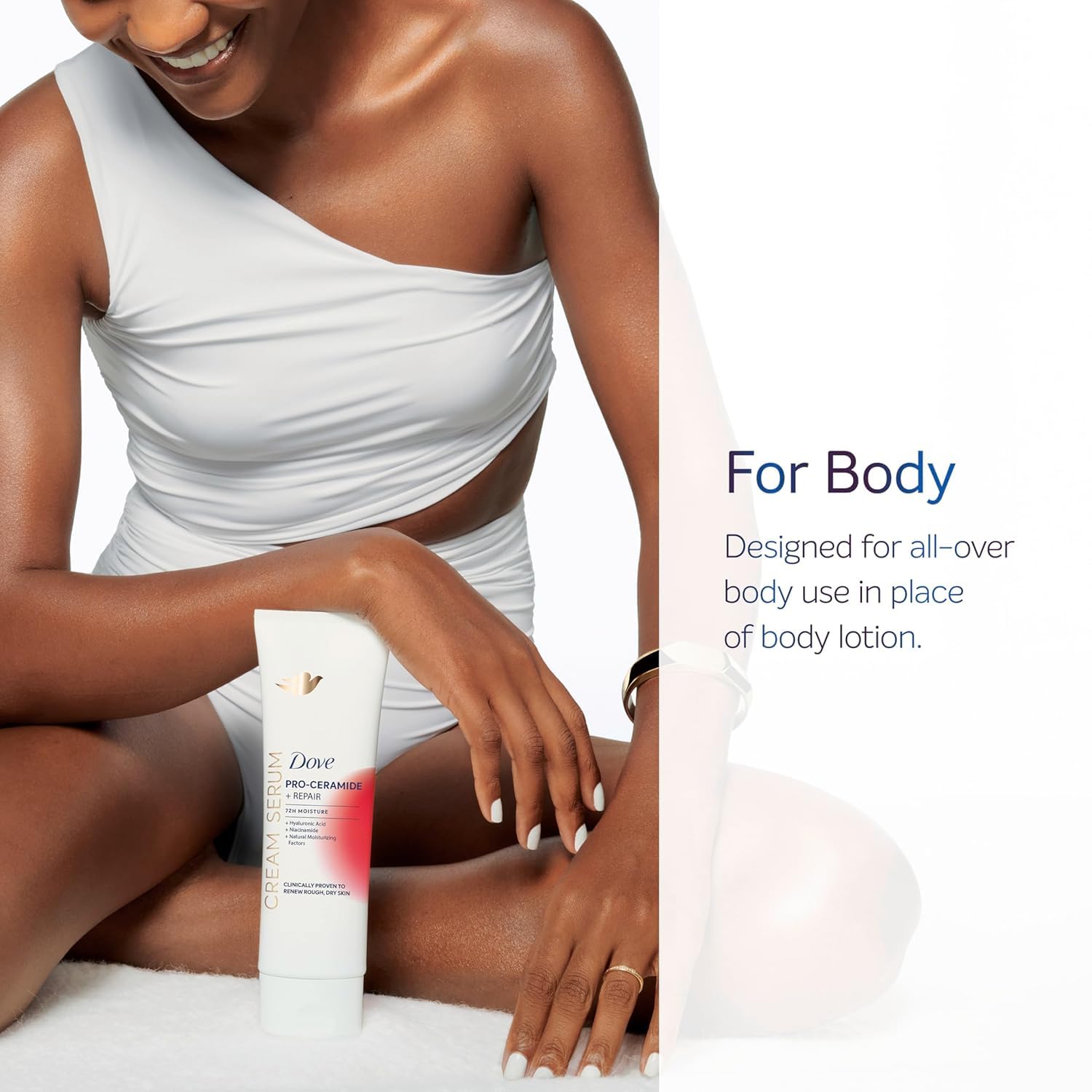 Dove Pro-Ceramide con hialurónico y niacinamida, cuidado de piel.