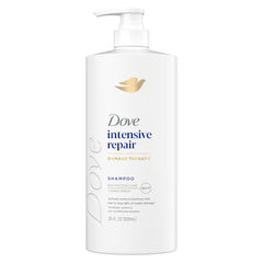 Champú Dove Intensive Repair para cabello dañado: fortalece desde la primera lavada.