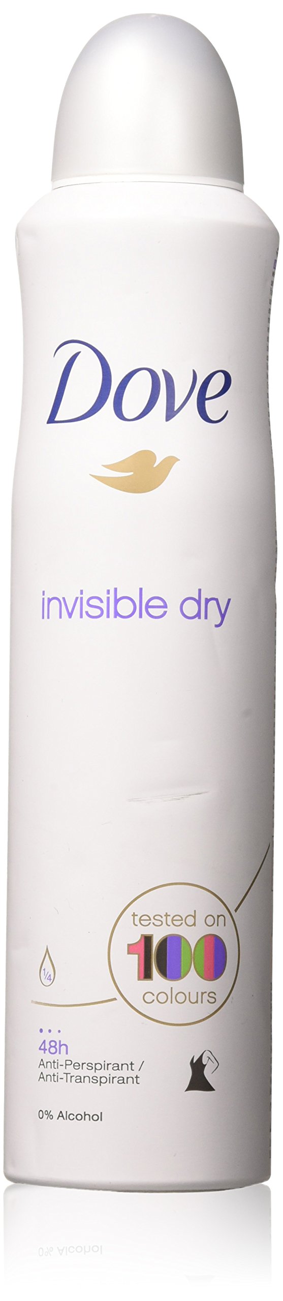 Dove Invisible Dry bottle delivers clear, day-long protection