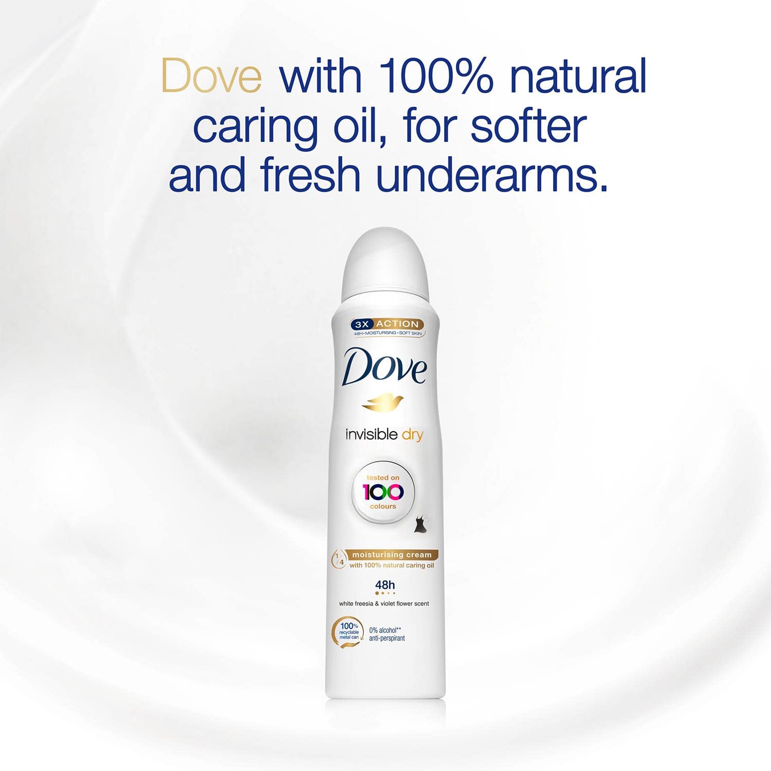 Dove Invisible Dry can detail highlighting moisturising cream