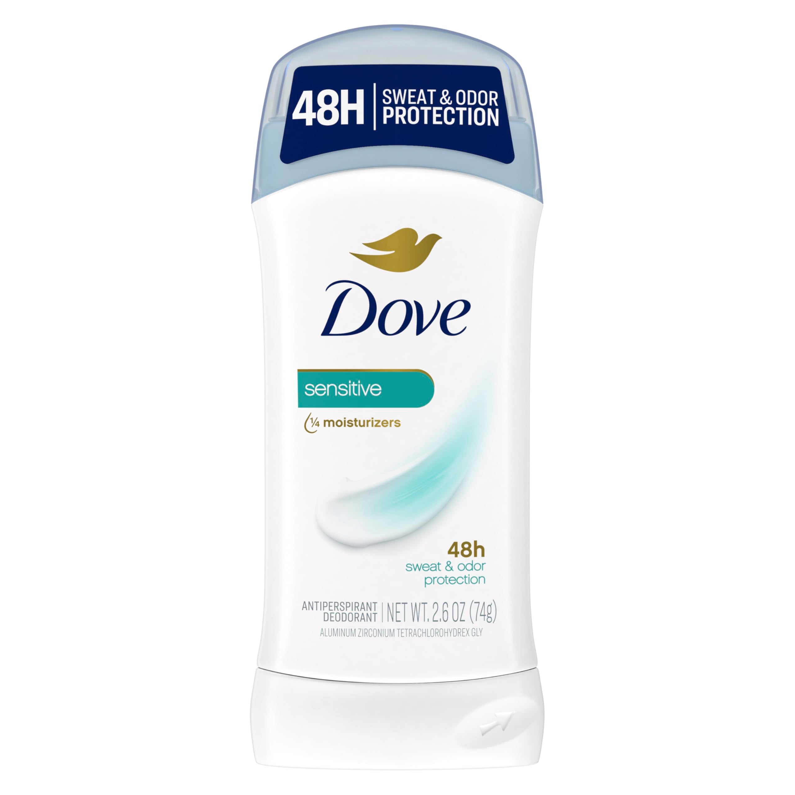 Dove Invisible Solid Sensitive Stick: easy application for clean, even coverage.