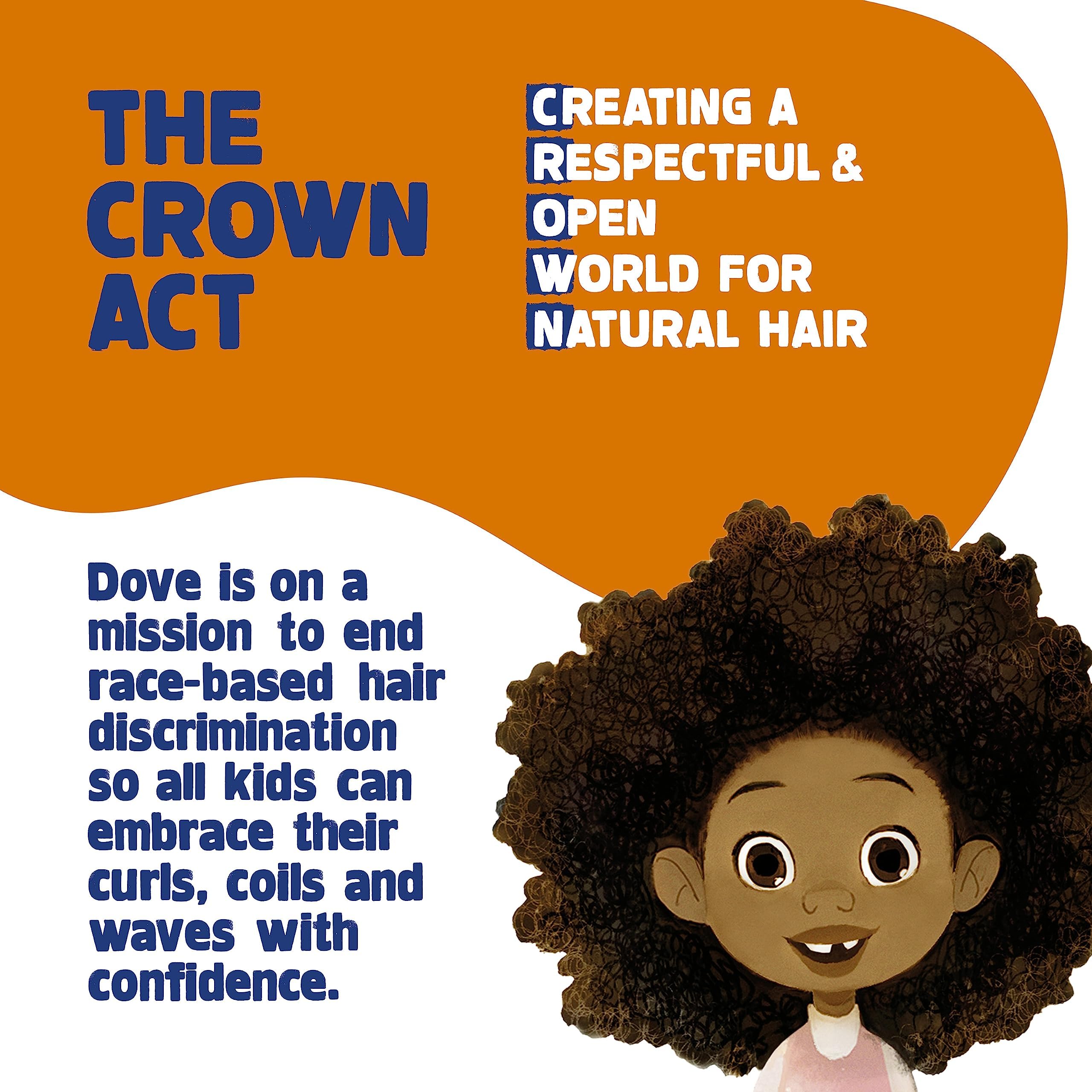 Dove Kids Conditioner bottle close-up highlighting curl nourishment.