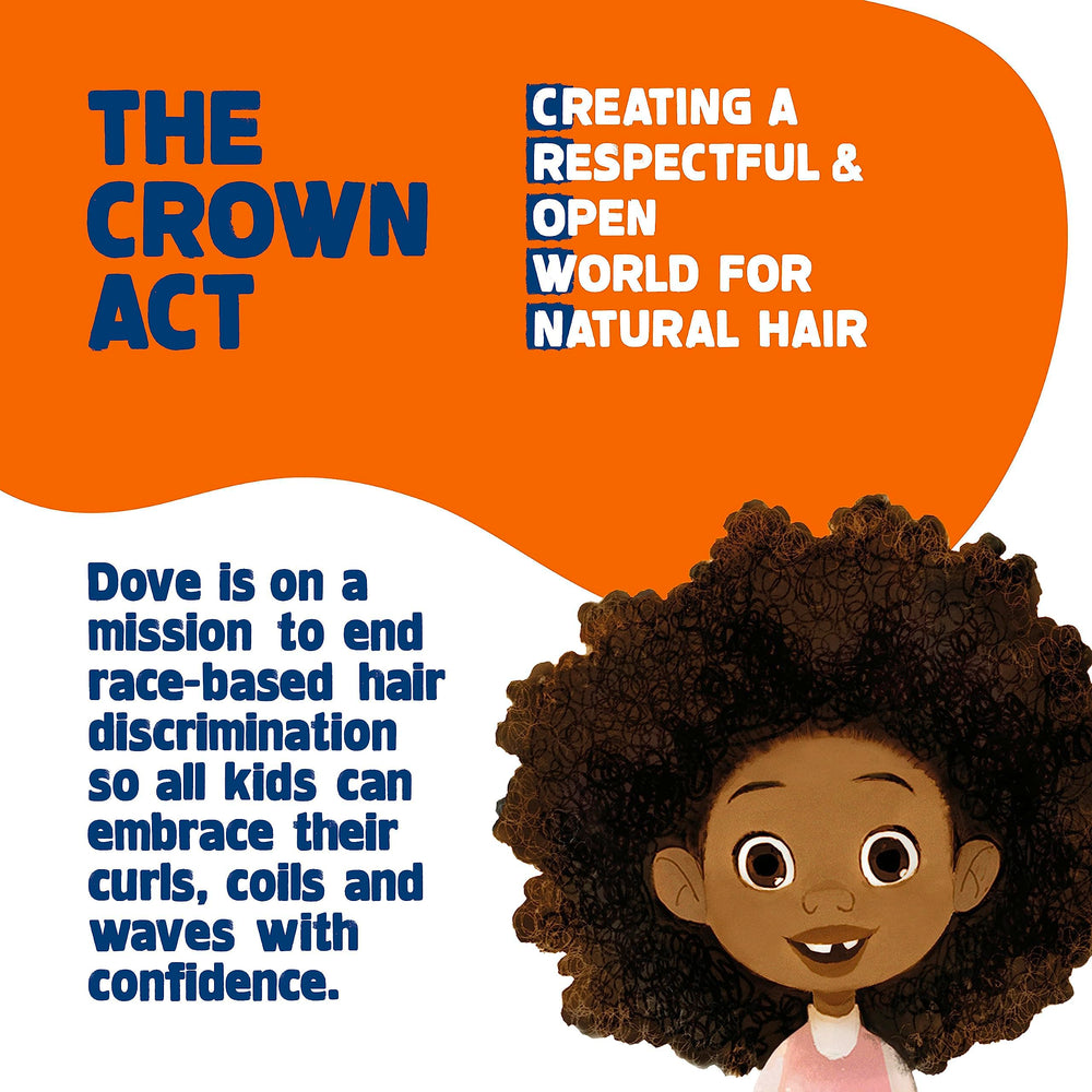Dove Kids Conditioner bottle close-up highlighting curl nourishment.