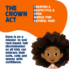 Dove Kids Conditioner bottle close-up highlighting curl nourishment.