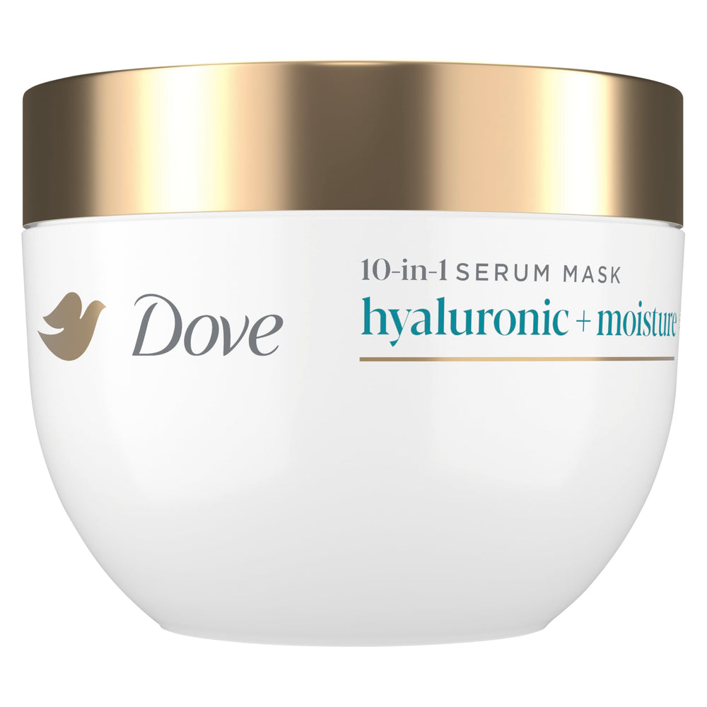 Dove mascarilla 10-en-1 hialurónico en envase para hidratación profunda