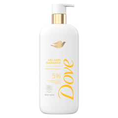 Dove Melanin Radiance gel de ducha cremoso hidrata y perfuma suavemente
