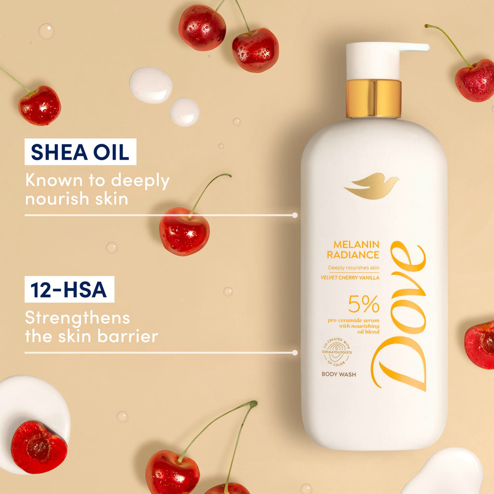Ritual de ducha con Dove Melanin Radiance para piel luminosa