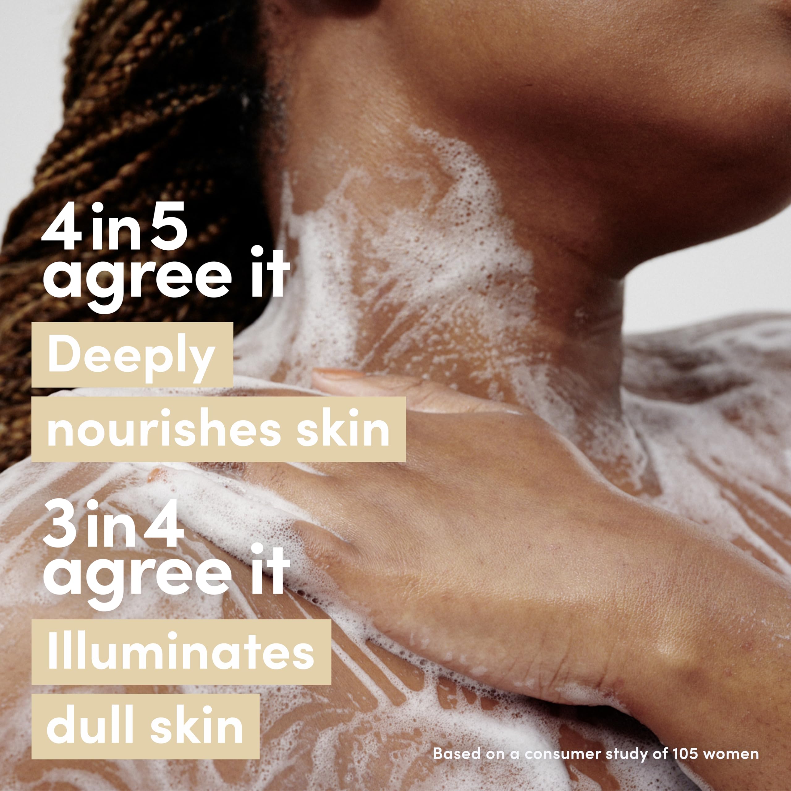 Dove Melanin Radiance textura cremosa cubre la piel con suavidad