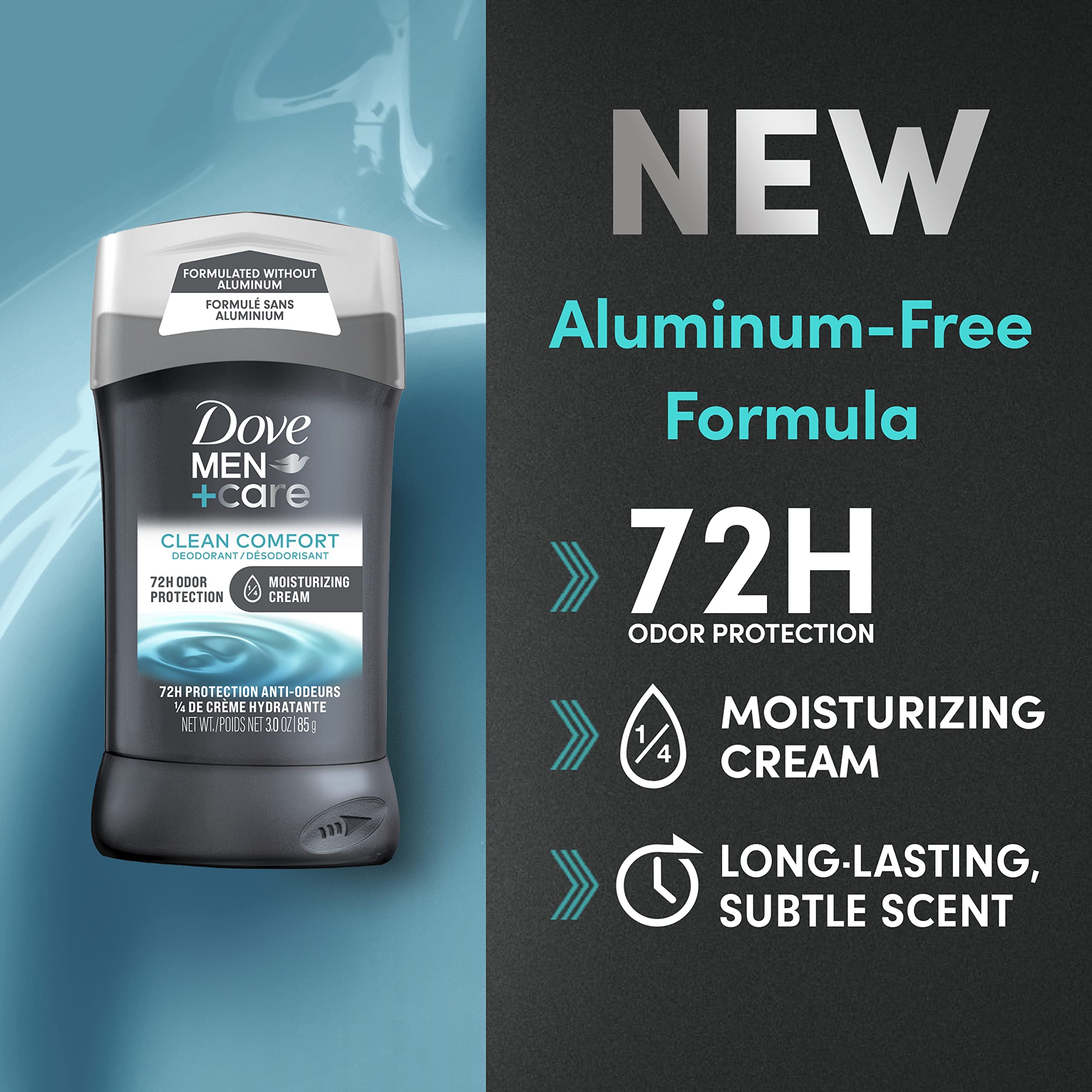 Dove Men+Care 72-hour protection for active days and workouts.