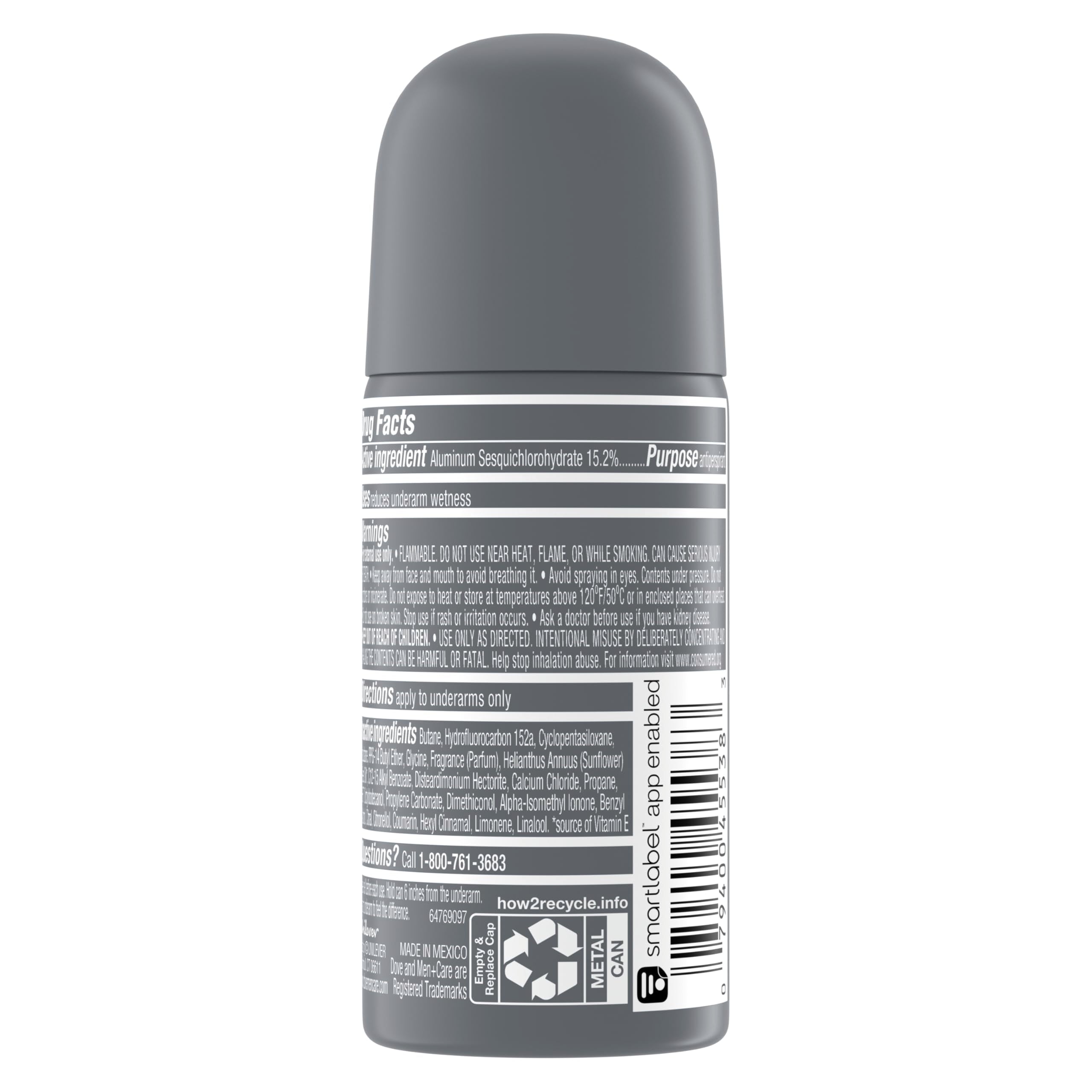 Dove Men+Care 72h protection graphic highlights long-lasting sweat and odor defense.