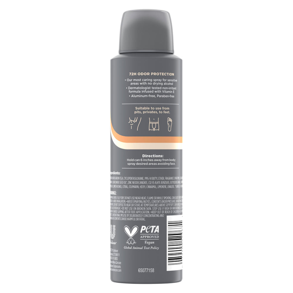 DOVE MEN + CARE aplicación de desodorante spray para uso diario cómodo.