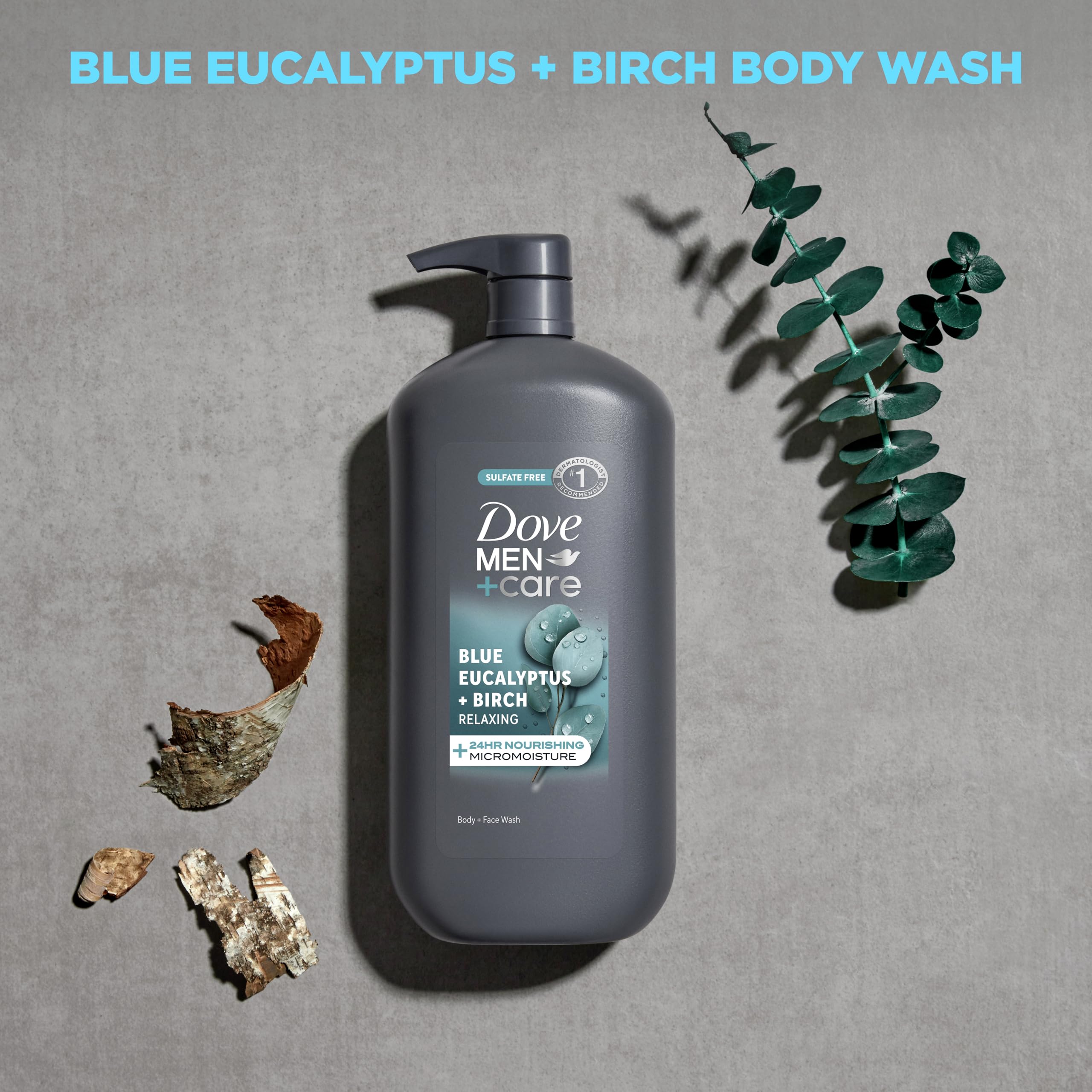 DOVE MEN + CARE Aplicación en piel: limpieza suave y nutritiva diaria.