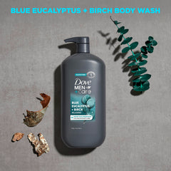 DOVE MEN + CARE Aplicación en piel: limpieza suave y nutritiva diaria.