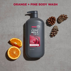 DOVE MEN + CARE aroma cítrico-cedro durante la ducha.
