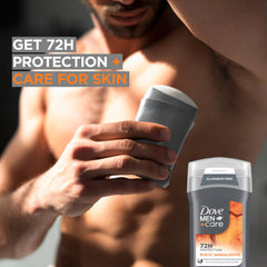 DOVE MEN+CARE aroma suave de sándalo para una sensación calmante.