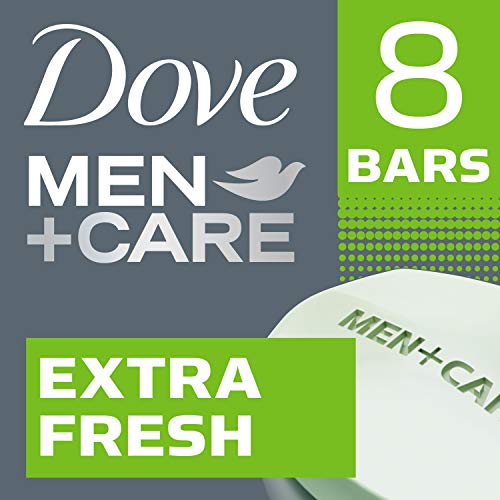 Barra Dove Men+Care con hidratación profunda para piel del cuerpo y rostro.