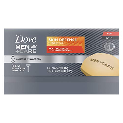 Dove Men+Care Barra Jabón Crema Hidratante: hidrata y fortalece la piel durante la ducha.