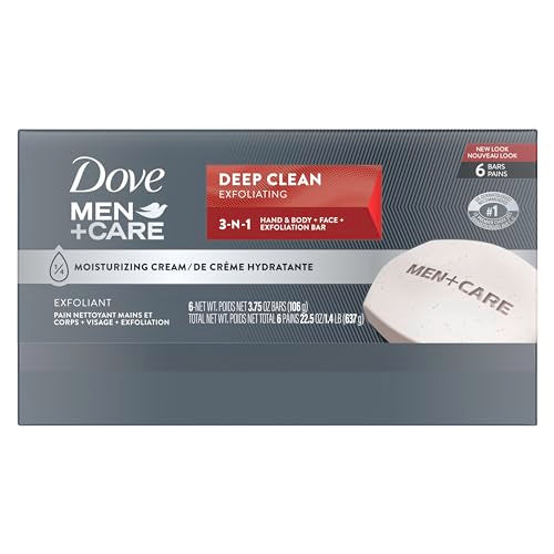 primer plano de grano purificante en Dove Men+Care