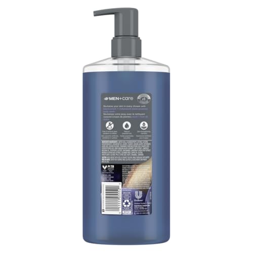 Dove Men+Care botella vertiendo espuma, limpieza profunda para piel masculina