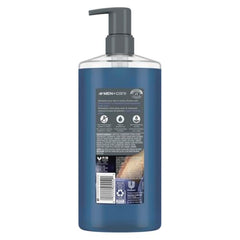 Dove Men+Care botella vertiendo espuma, limpieza profunda para piel masculina