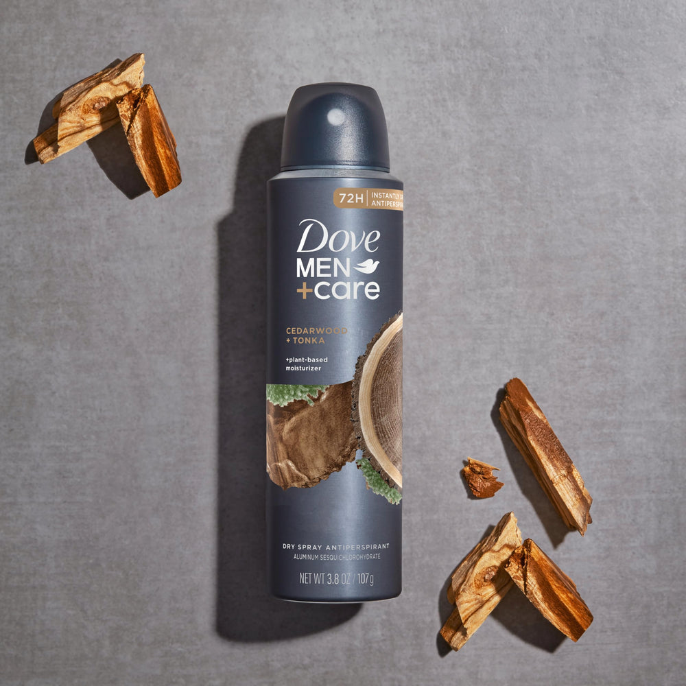 Dispense action showing fast-drying spray on skin.