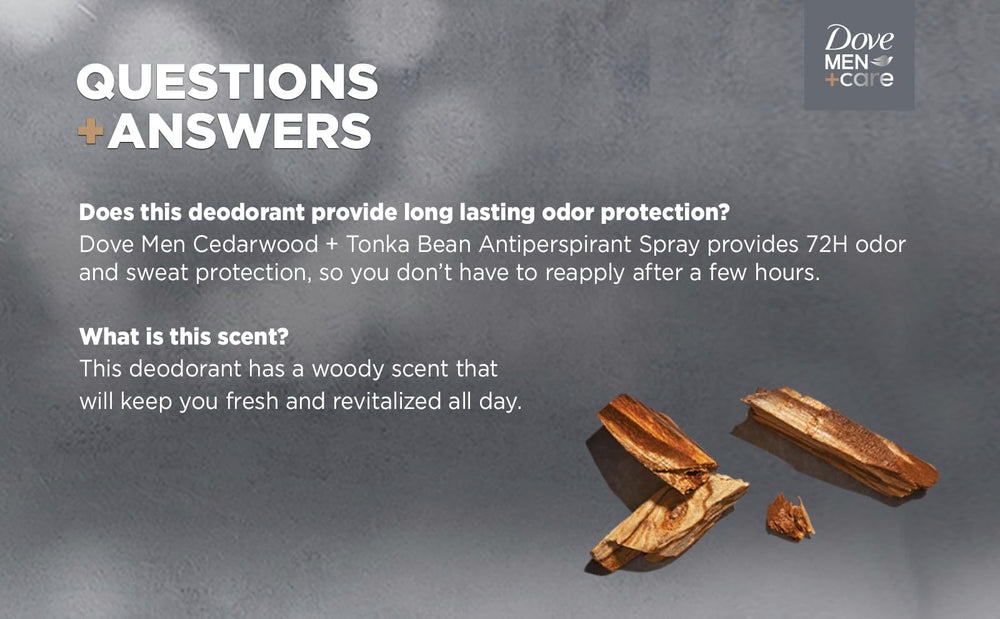 Woody Cedarwood + Tonka aroma for daily masculine use.