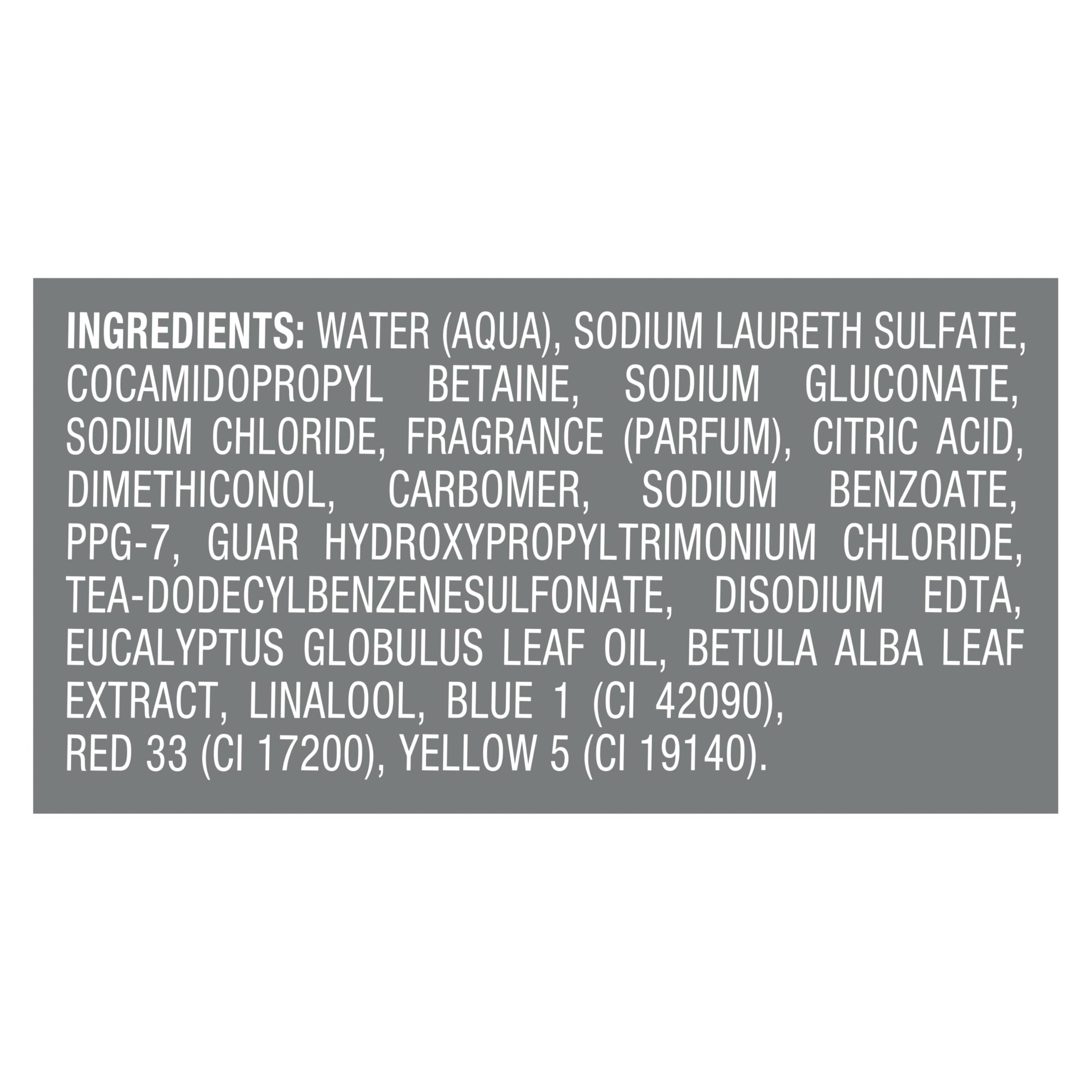 Dove Men+Care Champú Eucalipto Abedul: fragancia revitalizante al lavarlo.