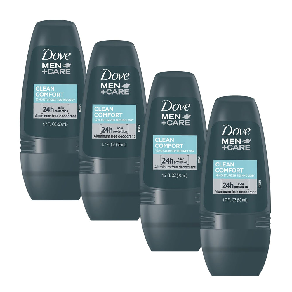 Dove Men+Care Clean Comfort, frente del desodorante, protección duradera para todo el día.