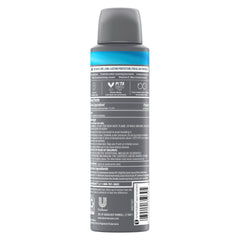 Dove Men+Care Clean Comfort spray application underarm for even coverage.