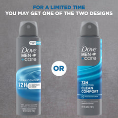 Dove Men+Care Clean Comfort packaging highlights recyclable aluminum.