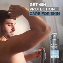 Close-up of Dove logo emphasizing skin-friendly protection.