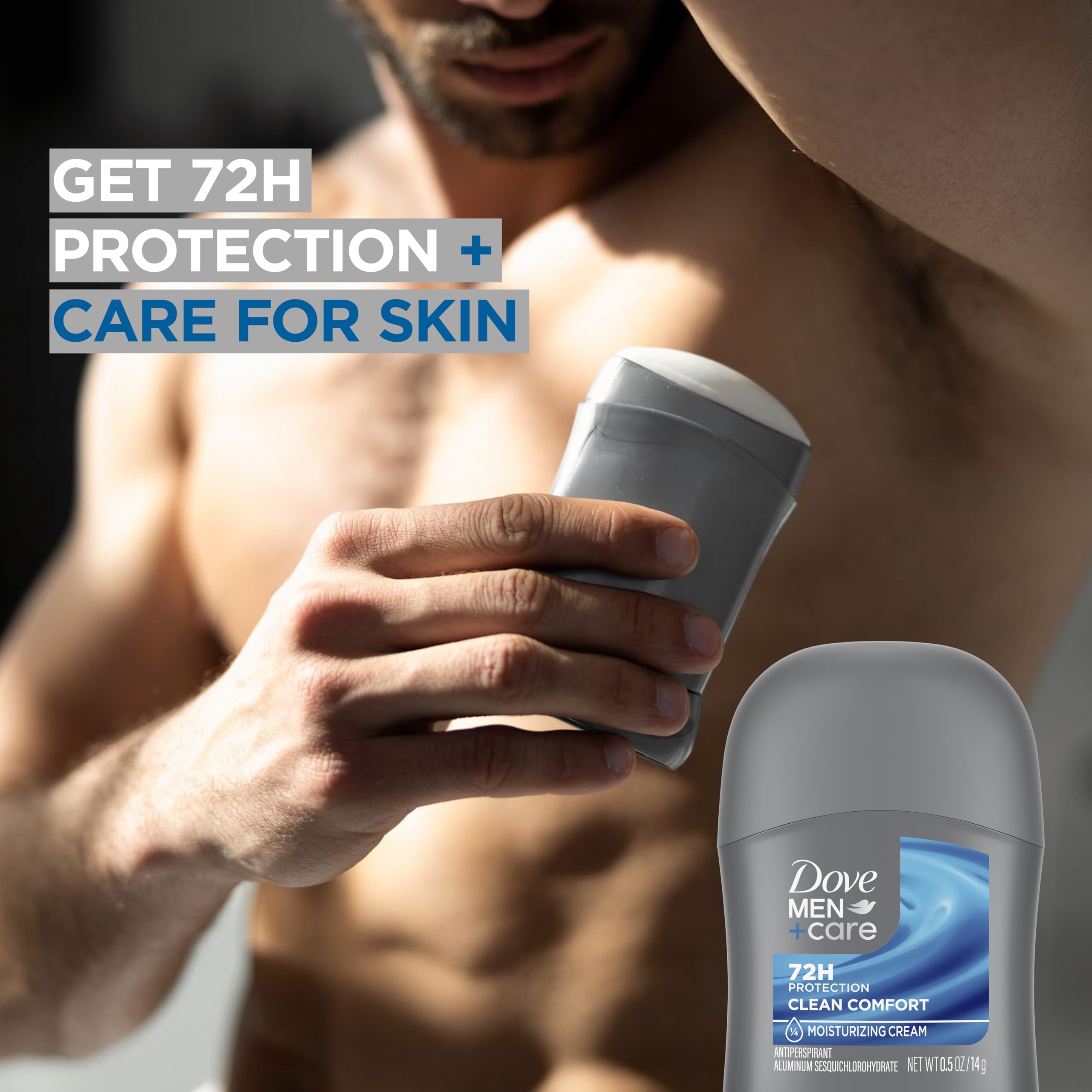 Dove Men+Care cruelty-free logo confirms ethical stance.