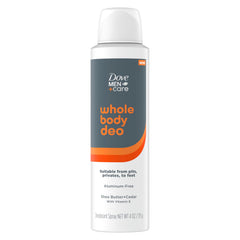 Dove Men+Care Deo de cuerpo con manteca de karité para piel suave.