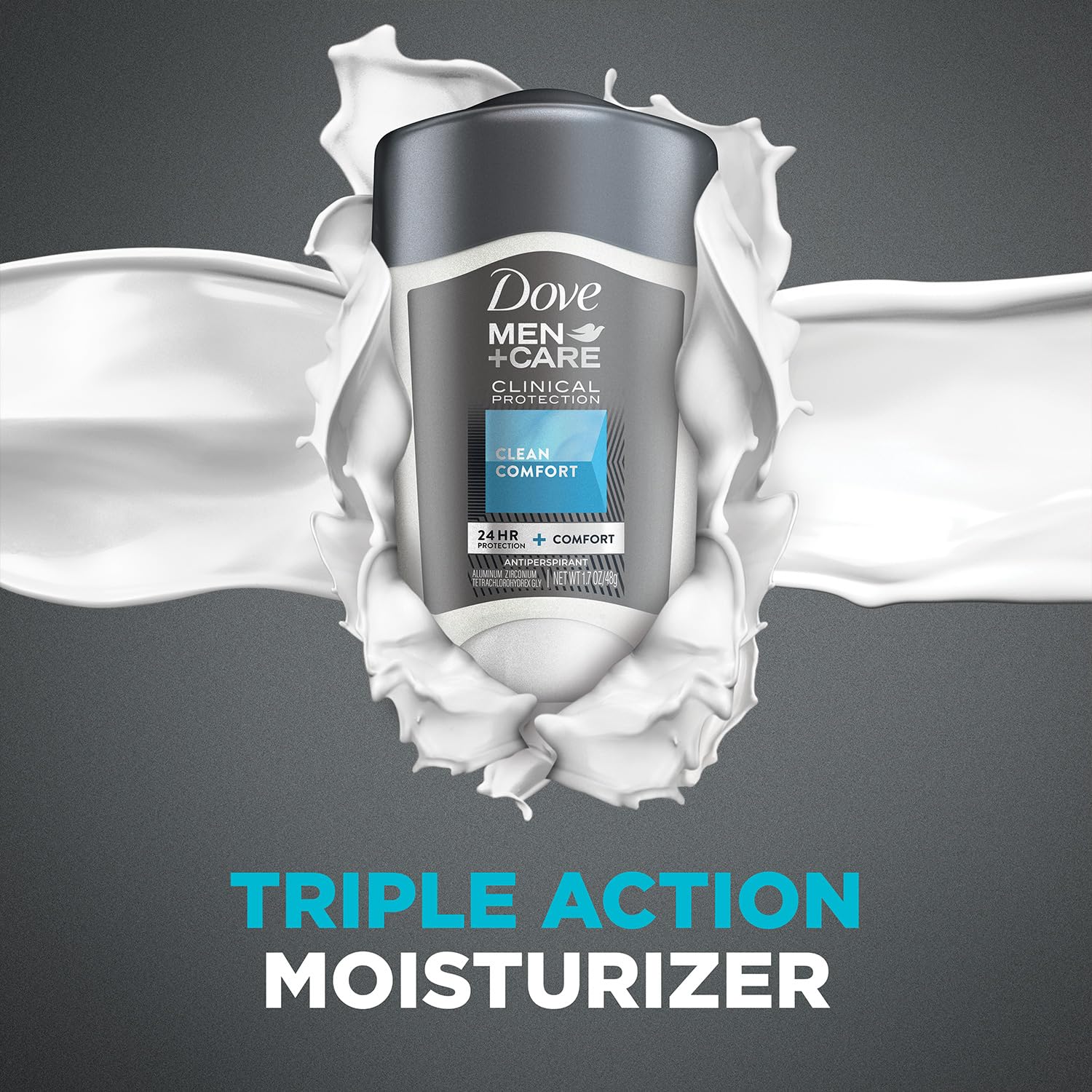 Dove Men+Care 3-pack packaging emphasizes value and convenient ordering.