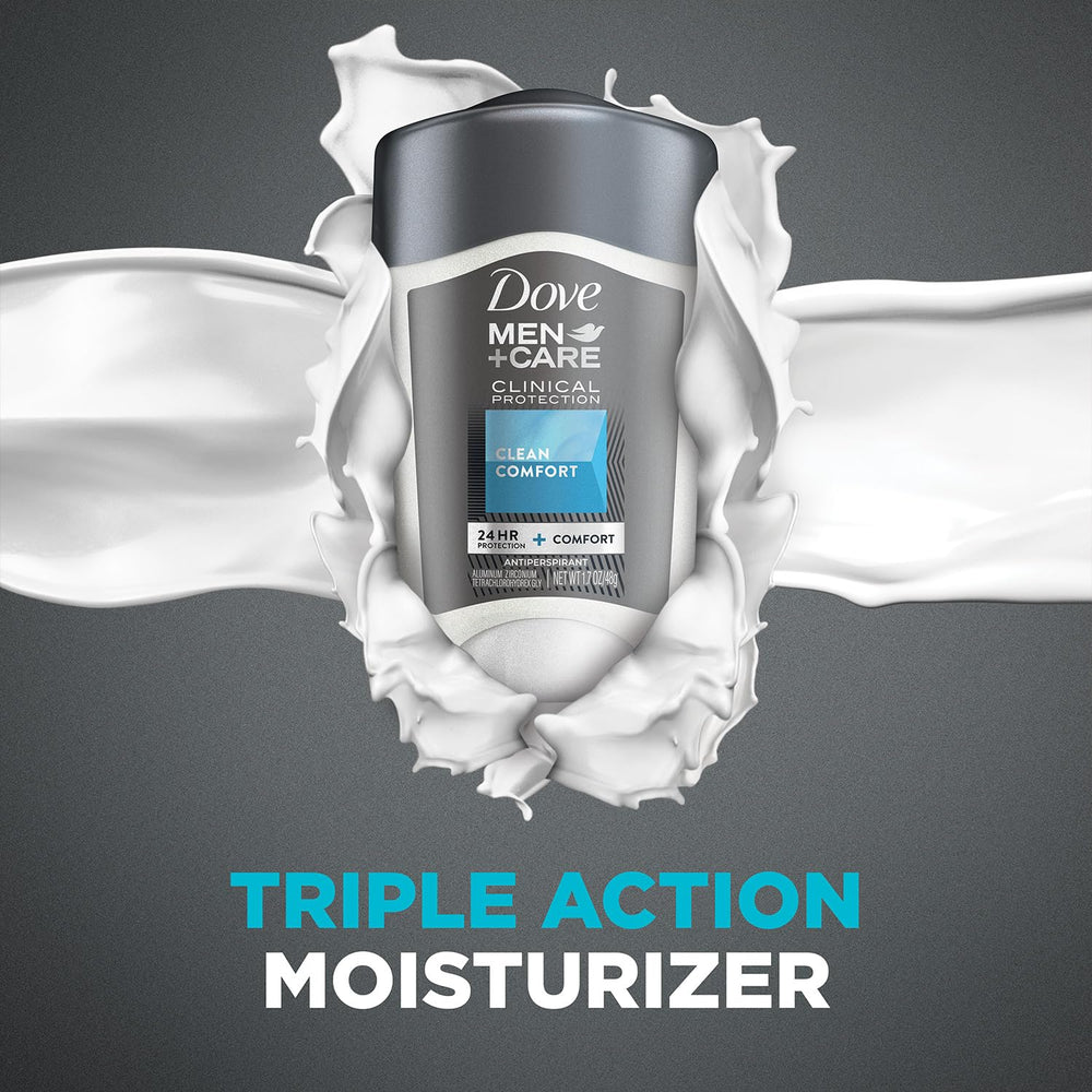 Dove Men+Care 3-pack packaging emphasizes value and convenient ordering.