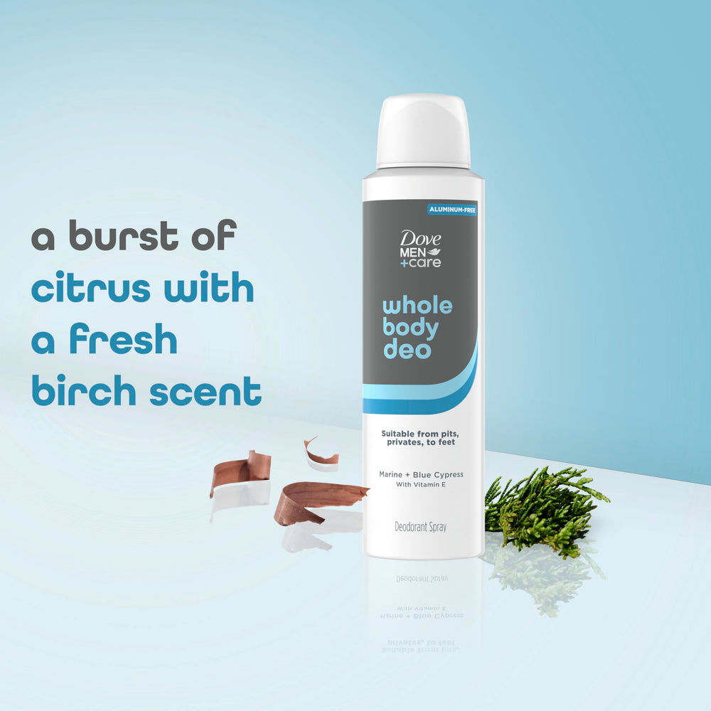 Etiqueta indica ausencia de aluminio y parabenos en DOVE MEN+CARE.