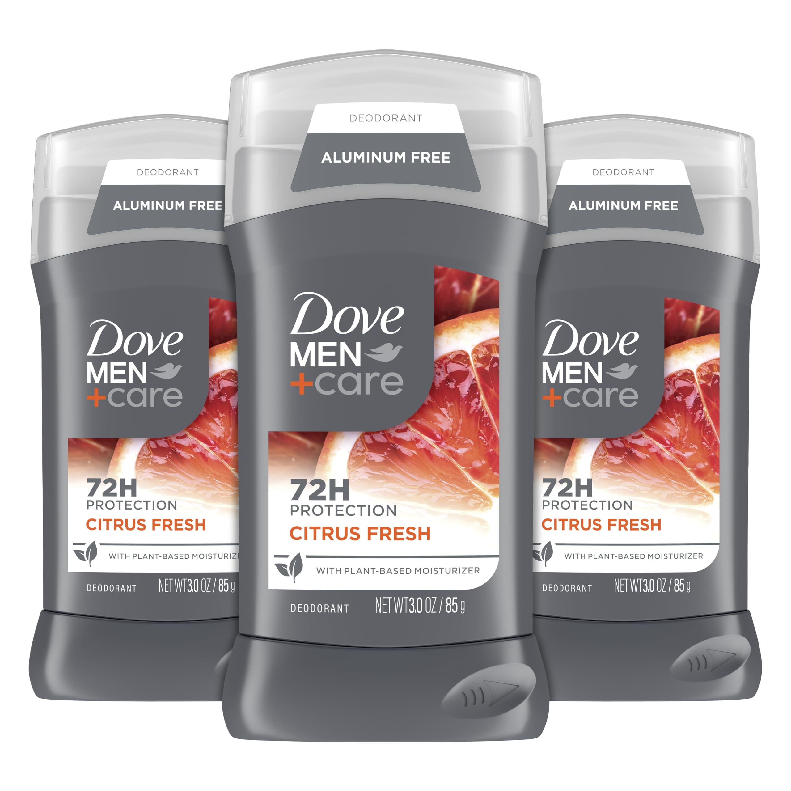 Dove Men+Care desodorante sin aluminio, barra cítrica veraniega para frescura diaria.