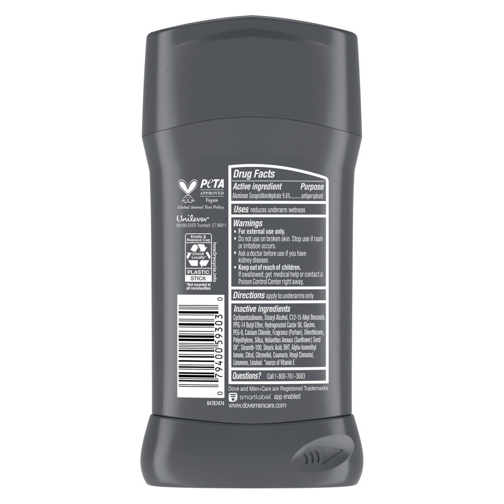 Aplicación suave de Dove Men+Care Stain Defense Clean con protección 72 horas.