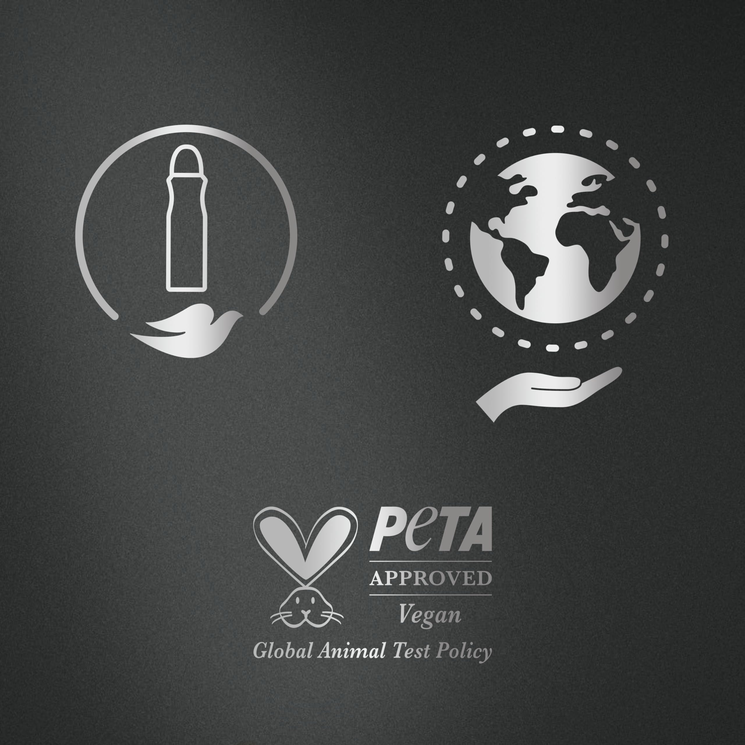 Cruelty-free label indicating PETA approval and animal-friendly testing policy