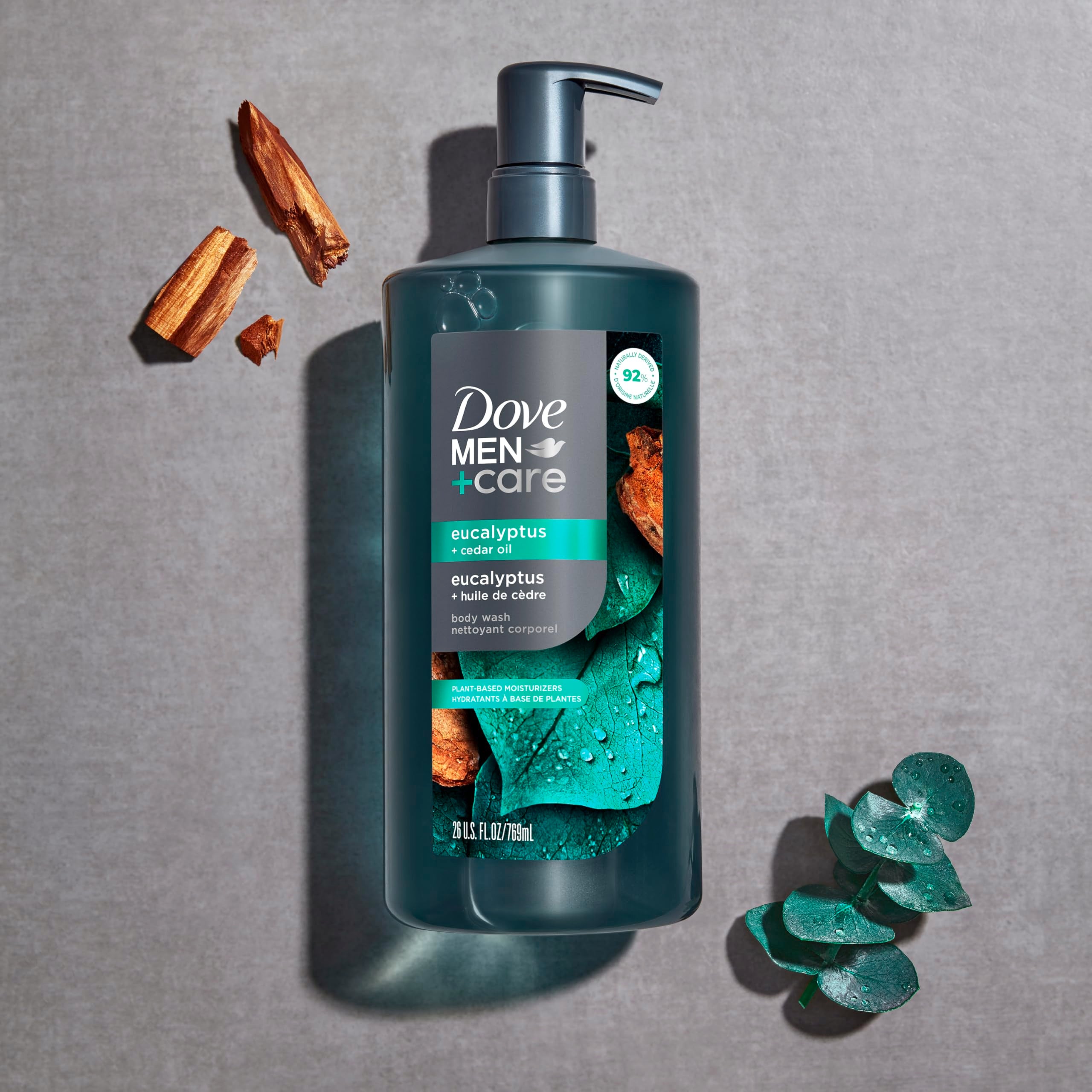 DOVE MEN + CARE ducha con aroma vigorizante de eucalipto y cedro