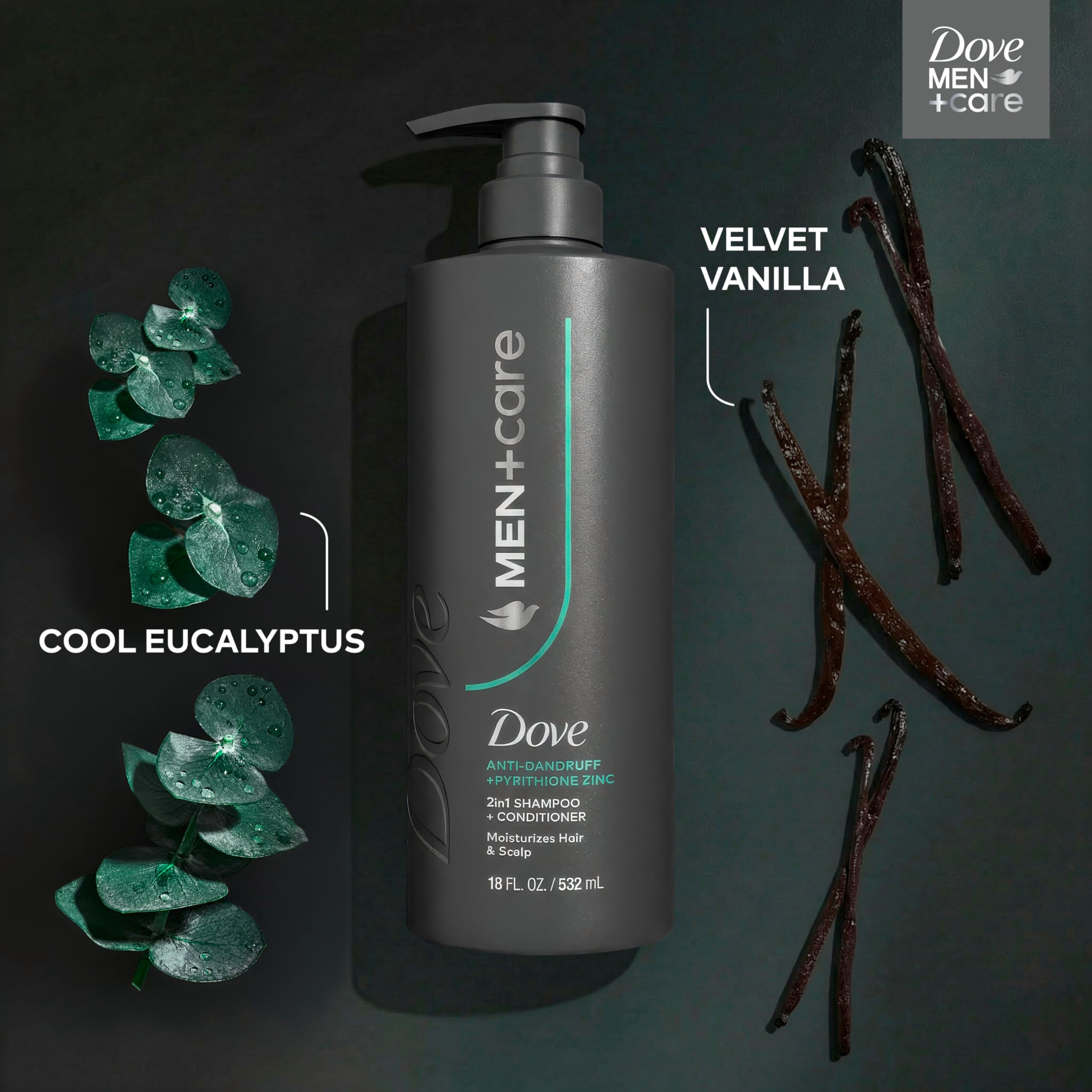 Dove Men+Care envase práctico de 532 ml.