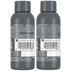 Dove Men+Care Extra Fresh bottle shows a rich lather for daily cleansing.