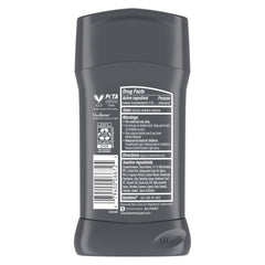 Dove Men+Care Extra Fresh stick box front highlights 72-hour protection and citrus scent.