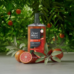 Dove Men+Care fórmula basada en plantas para cuidar la piel durante la ducha.