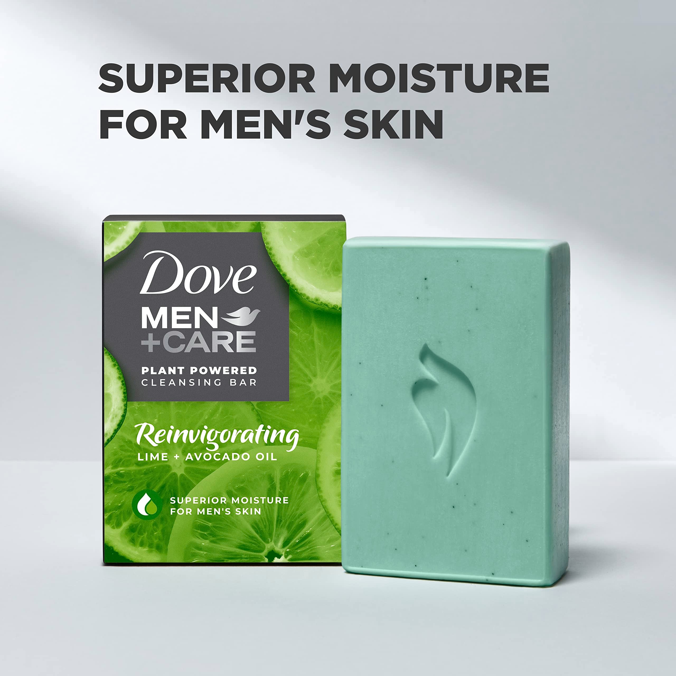 Dove Men+Care hydrating bar helps maintain skin moisture during use