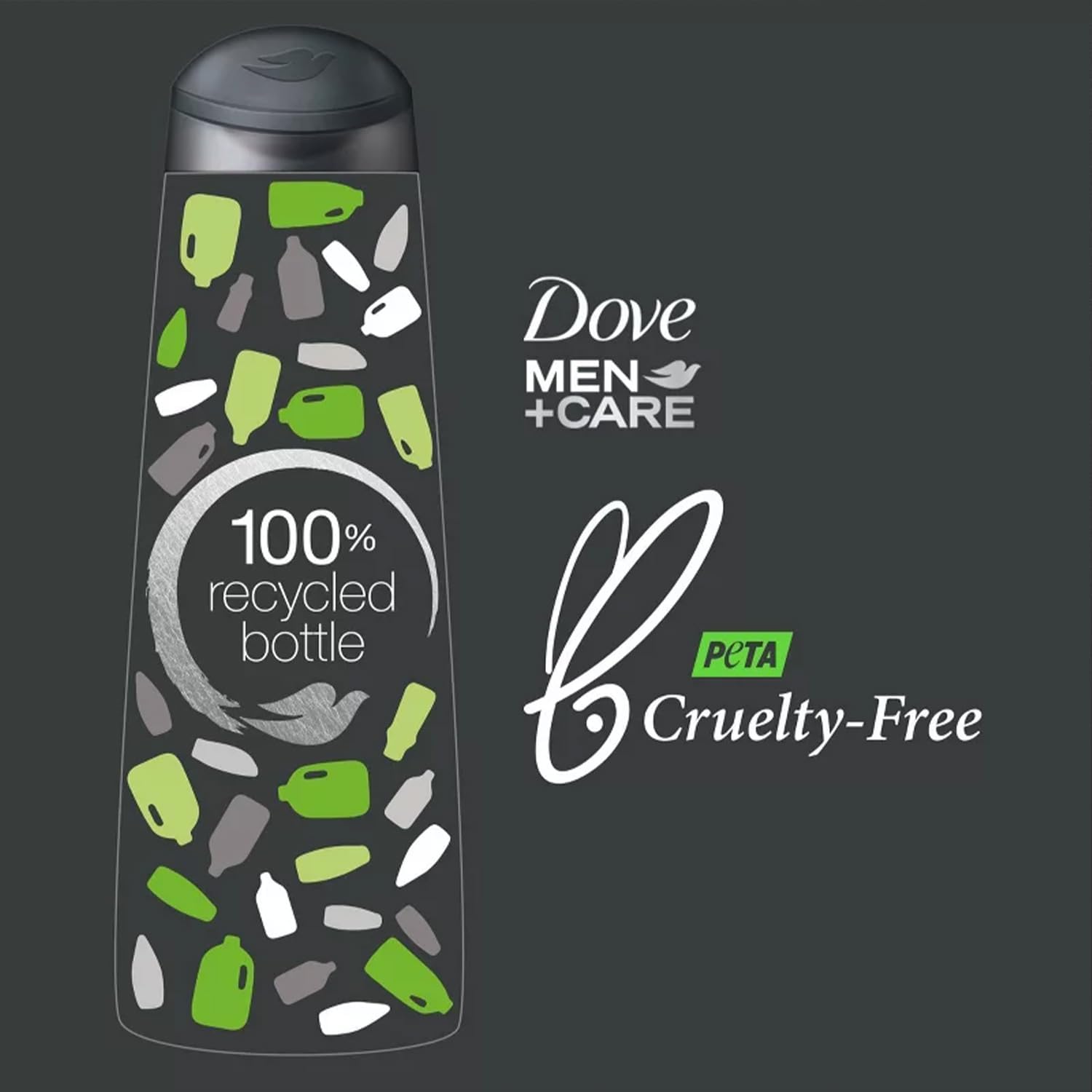 Dove Men+Care ingredientes-basados-en-plantas-3-oz: limpieza suave para piel y cabello.