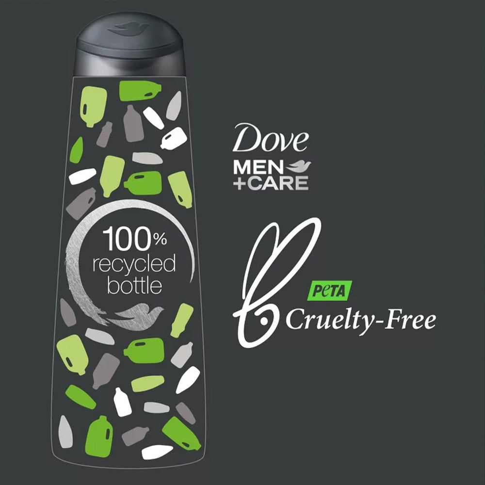 Dove Men+Care ingredientes-basados-en-plantas-3-oz: limpieza suave para piel y cabello.