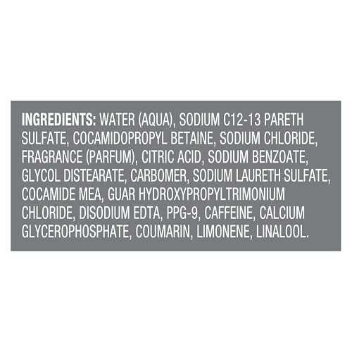 Dove Men+Care label front showcases 2-in-1 formula and usage tips.