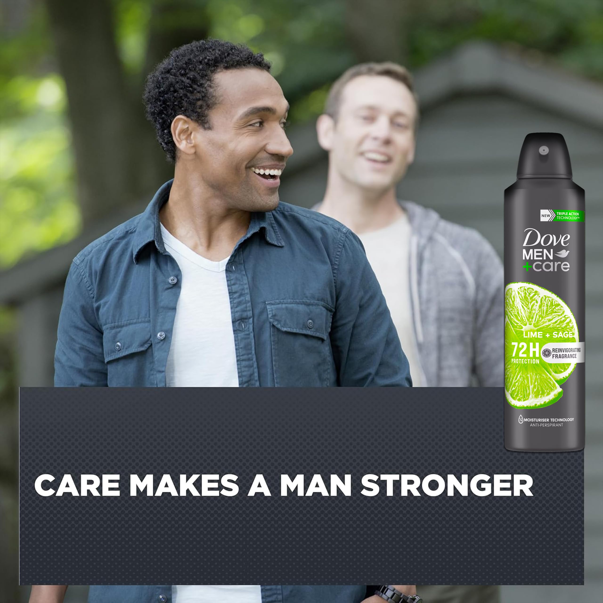 Underarm moisturiser technology shown for skin comfort during use.