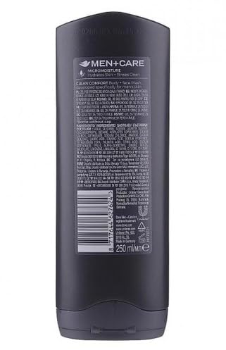 Dove Men Care, manos con espuma, limpieza hidratante para piel sensible.